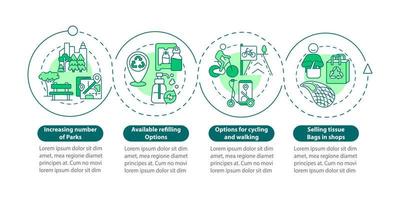 stedelijke oplossingen vector infographic sjabloon. bijvullen opties presentatie schets ontwerpelementen. datavisualisatie met 4 stappen. proces tijdlijn info grafiek. workflowlay-out met lijnpictogrammen