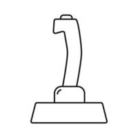 hendel joystick lijn vector pictogram. retro joystick geïsoleerd op witte achtergrond