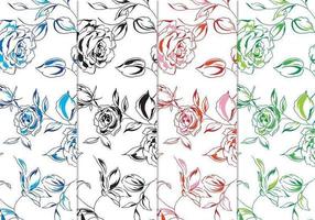 Met de hand geschilderde Floral Vector Background Pack