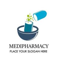 medipharmacy ontwerp logo sjabloon illustratie vector