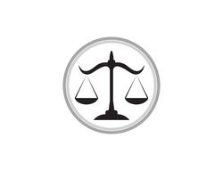 Justitie advocaat logo en symbolen sjabloon pictogrammen app vector
