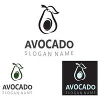 avocado vers fruit logo-ontwerpsjabloon voor creatieve ilustration vector