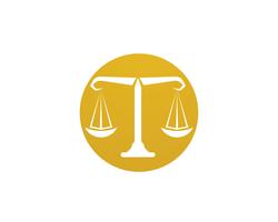 Justitie advocaat logo en symbolen sjabloon pictogrammen vector