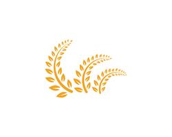 landbouw rijst voedsel maaltijd logo en symbolen sjabloon iconen vector
