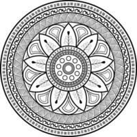 mandala patroon zwart en wit. islam, arabisch, pakistan, marokkaans, turks, indiaan, spanje motieven. vector in illustratie