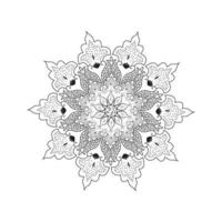 decoratief mandala-ornament, prachtige schets bloemdessin vector in afbeelding