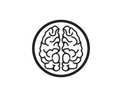 hersenen logo sjabloon en symbolen pictogrammen app vector
