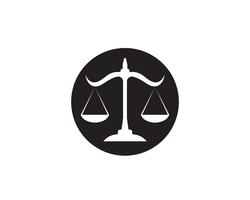 Justitie advocaat logo en symbolen sjabloon pictogrammen app vector