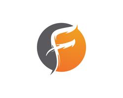 F brief logo en symbolen sjabloon vector iconen ,,