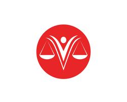 Justitie advocaat logo en symbolen sjabloon pictogrammen app vector