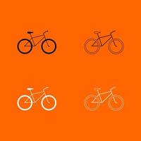 fiets zwart-wit ingesteld pictogram. vector