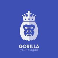 gorilla koning vector logo-elementen