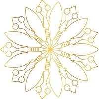 koninklijk mandala-ontwerp met gouden verloop, achtergrond, patroon vector