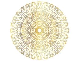 gouden gradiënt mandala-ontwerp met koninklijke kunst vector