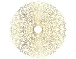 gouden gradiënt mandala-ontwerp met koninklijke kunst vector