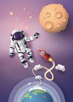 Astronaut Astronaut, papier gesneden vector