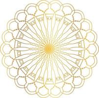 koninklijk mandalapatroon met gouden verloop vector