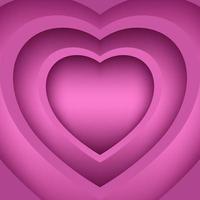 abstracte papier gesneden roze hartvorm vector