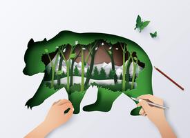 Wereldwild dier vector