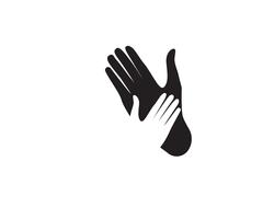 Help hand logo en vector sjabloon symbolen