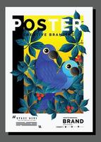 poster dier cartoon grafische stijl modern design vector