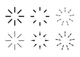 geometrische ontwerpelementen. stralende vonk. teken laden. ouderwetse zonnestralen. eenvoudige vectorillustratie vector