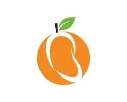 Mango in vlakke stijl. Mango vector logo. Mango