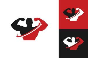 illustratie vectorafbeelding van sportschool logo. perfect te gebruiken voor technologiebedrijf