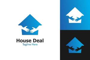 illustratie vectorafbeelding van huis deal logo. perfect te gebruiken voor technologiebedrijf vector