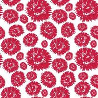 rode naadloze bloemenachtergrond. patroon met rode bloemen. bloemen vectorillustratie vector