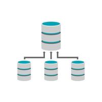 back-up database. database management. vector