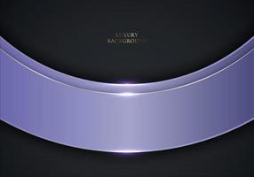 3d modern luxe sjabloonontwerp paars afgeronde gebogen strepen vector