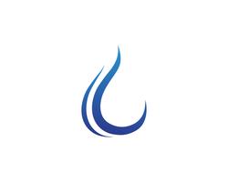 Waterdruppel logo sjabloon illustratie vector
