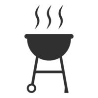 grill icoon. barbecue teken. vectorillustratie geïsoleerd op een witte achtergrond