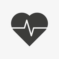 gezondheidszorg en medisch gerelateerd icoon. hartslag symbool. hartslag ecg teken vector