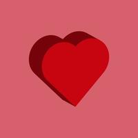 3D-stijl hart vectorillustratie. liefde symbool vector