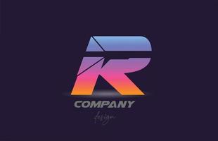 r alfabet letter pictogram logo met gesneden stijl en kleurrijk ontwerp. creatieve sjabloon voor bedrijf en bedrijf vector