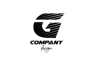 witte en zwarte g alfabet letter pictogram logo. creatief ontwerp voor bedrijf en bedrijf met gesneden gedurfde stijl vector