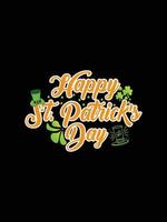 st. patrick's day typografie kleurrijke belettering t-shirt design vector