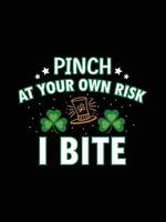 st. patrick's day typografie kleurrijke belettering t-shirt design vector