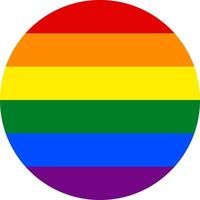 lgbt-vlag rond pictogram, diversiteitsregenboogsymbool, embleem van lgbt-gemeenschap, teken voor lgbt-trotsparade vector