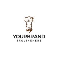 Chef-kok logo ontwerpsjabloon concept vector