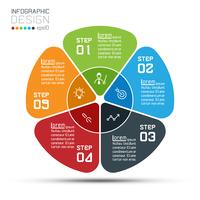 Cirkellabels vormen de balk met infographic groepen. vector