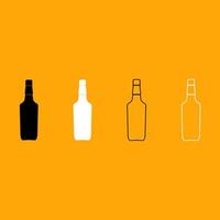 whisky zwart-wit ingesteld pictogram. vector