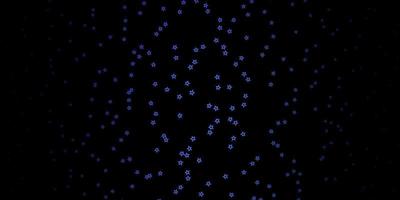 donkerroze, blauw vectorpatroon met abstracte sterren. vector
