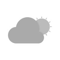 Vector zon en wolk pictogram