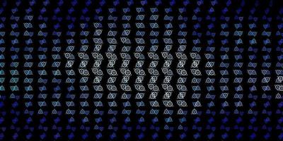 donkerroze, blauw vectorpatroon met magische elementen. vector