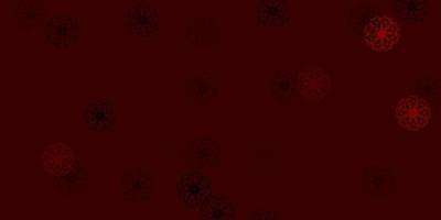 lichtroze, rood vectorkrabbelpatroon met bloemen. vector