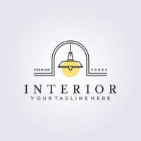 interieur, meubels, gezellig decor logo vector illustratie ontwerp, home decor logo ontwerp lijntekeningen eenvoudig minimalistisch