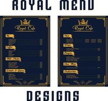eten menu restaurant koningsblauw vector